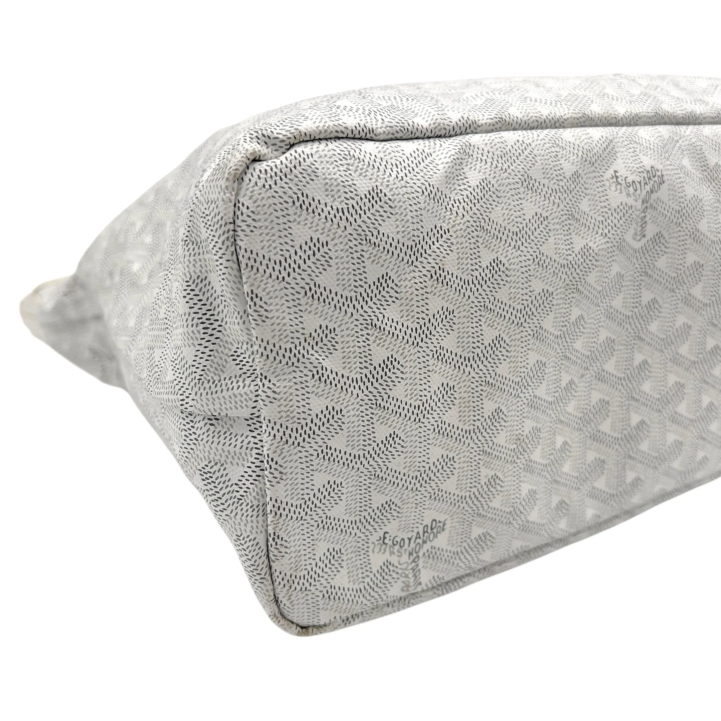 Boheme Tote Bag PM White in Coated Canvas, Silver hardware