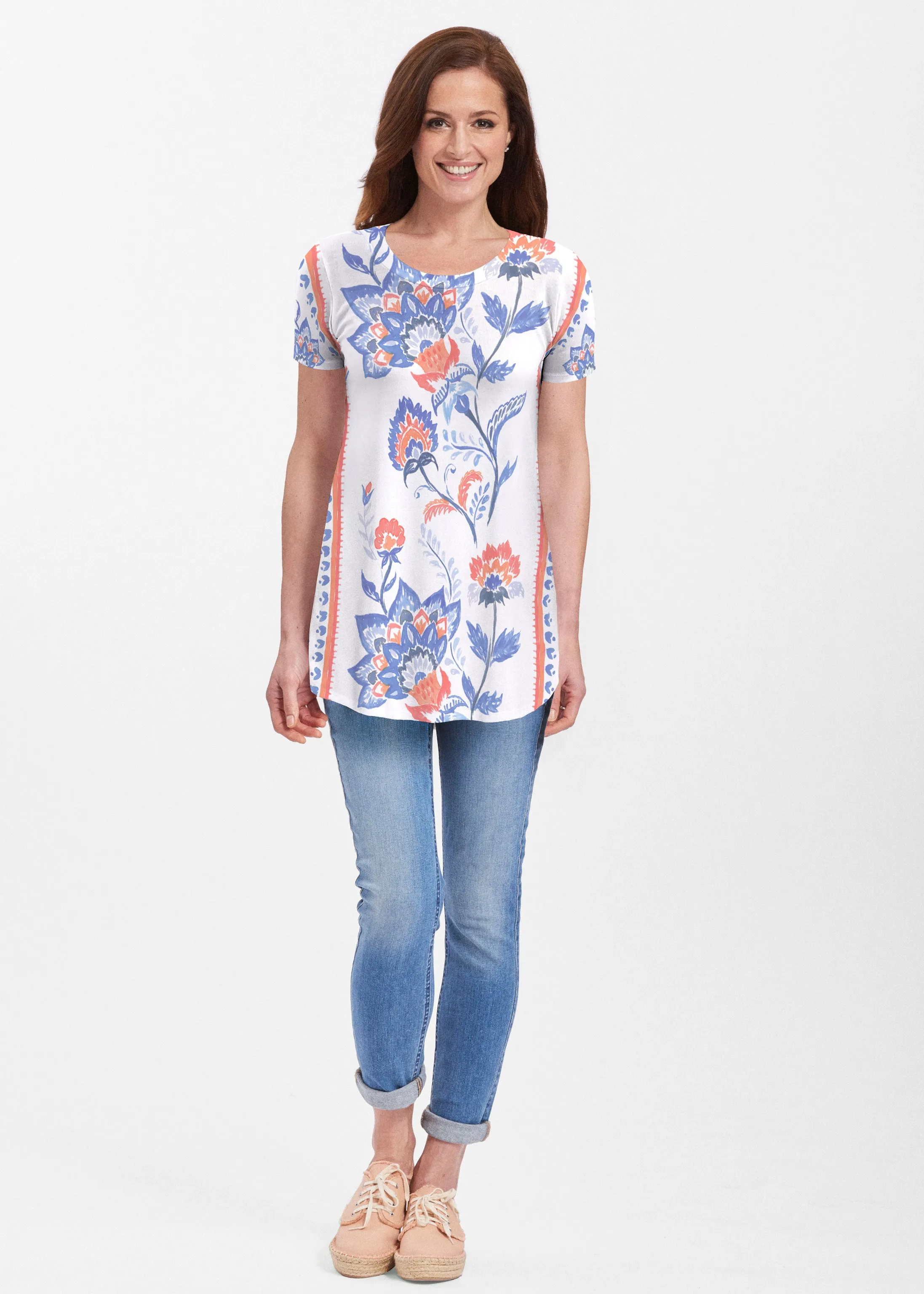 Bohemian Chintz (7847) ~ Butterknit Short Sleeve Tunic