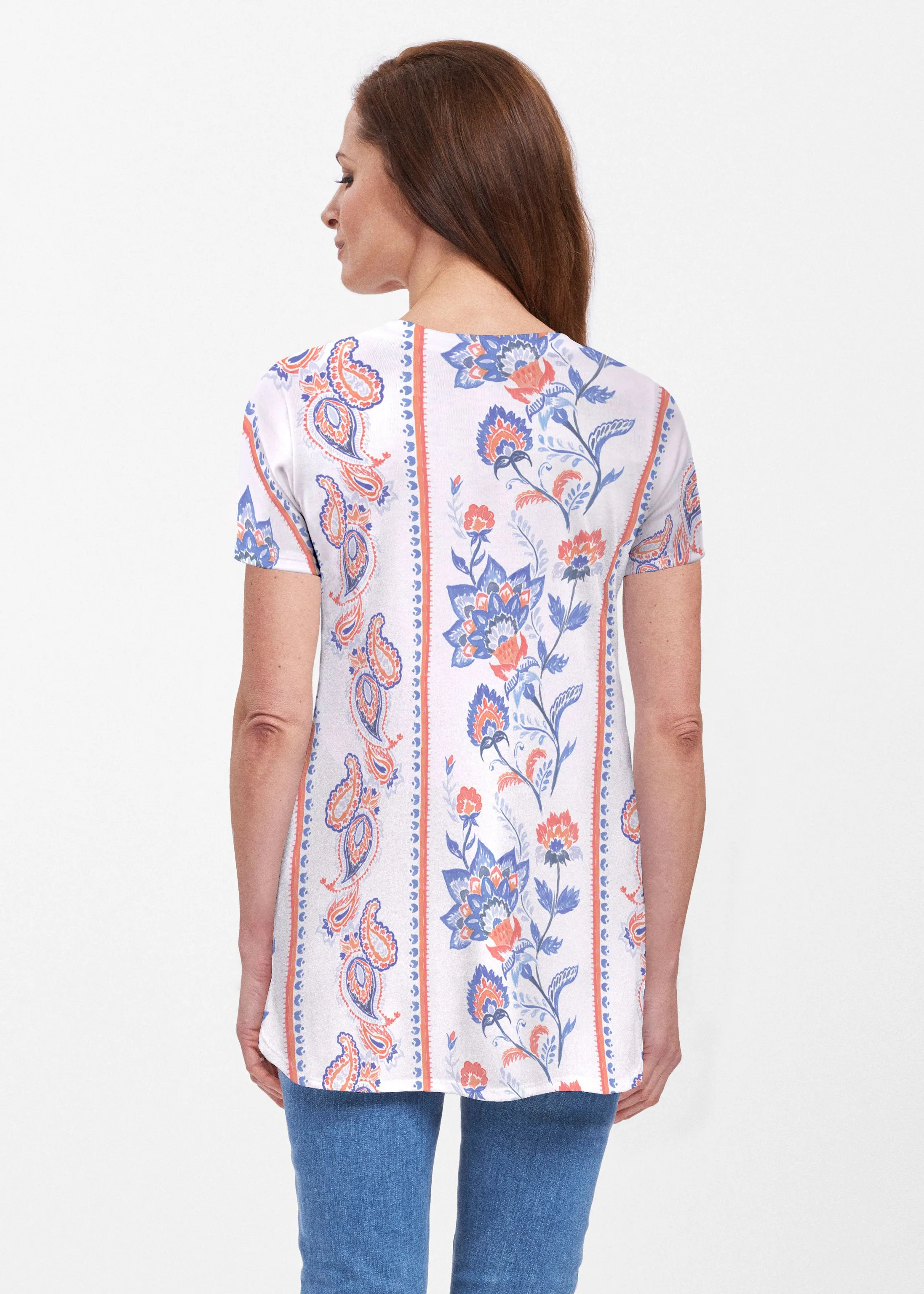 Bohemian Chintz (7847) ~ Butterknit Short Sleeve Tunic