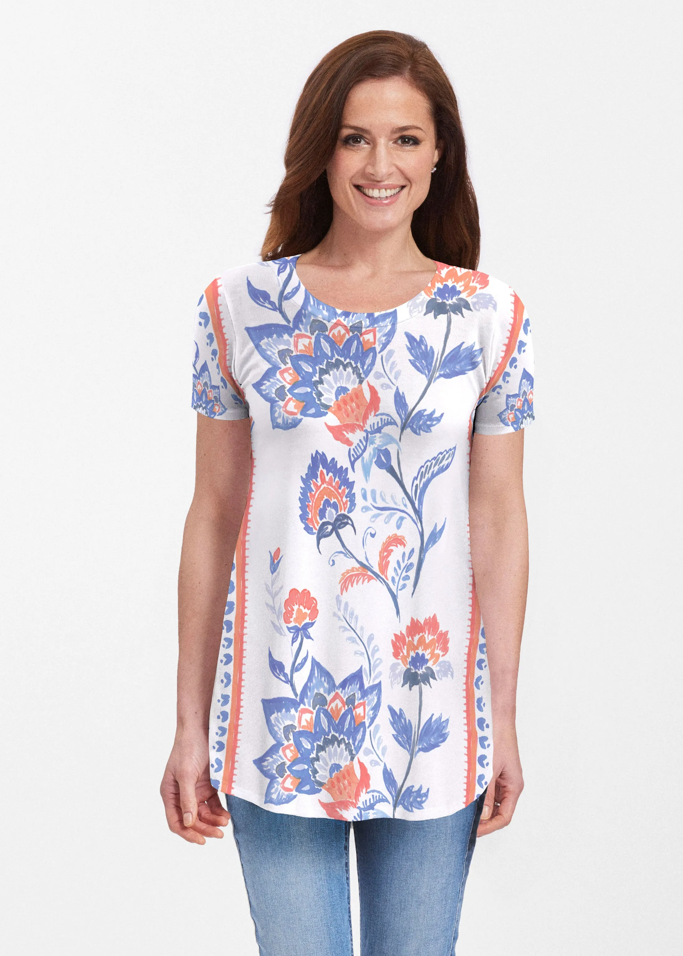 Bohemian Chintz (7847) ~ Butterknit Short Sleeve Tunic