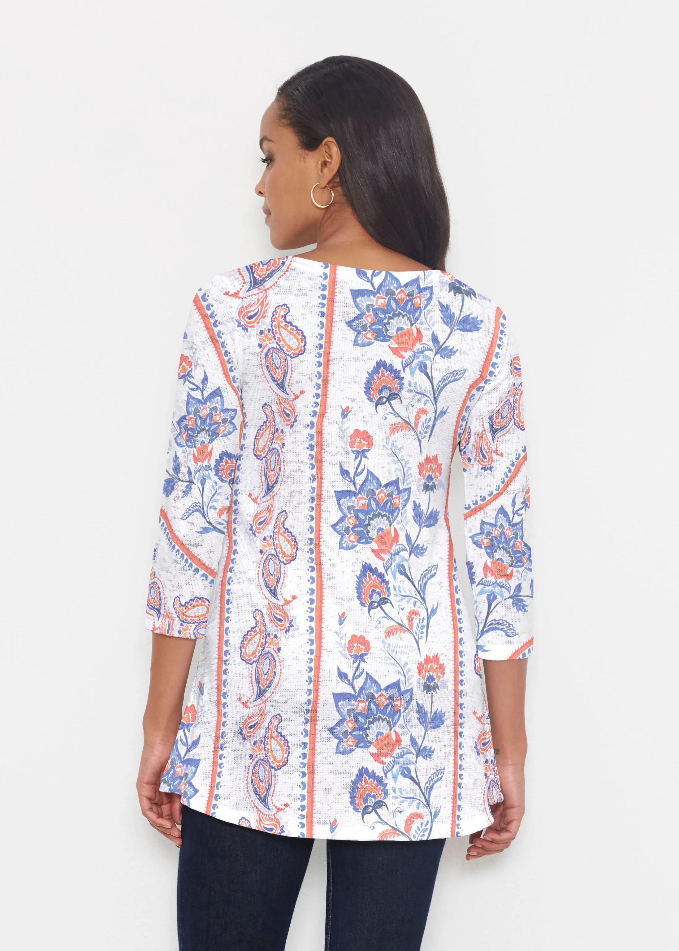 Bohemian Chintz (7847) ~ Katherine Hi-Lo Thermal Tunic