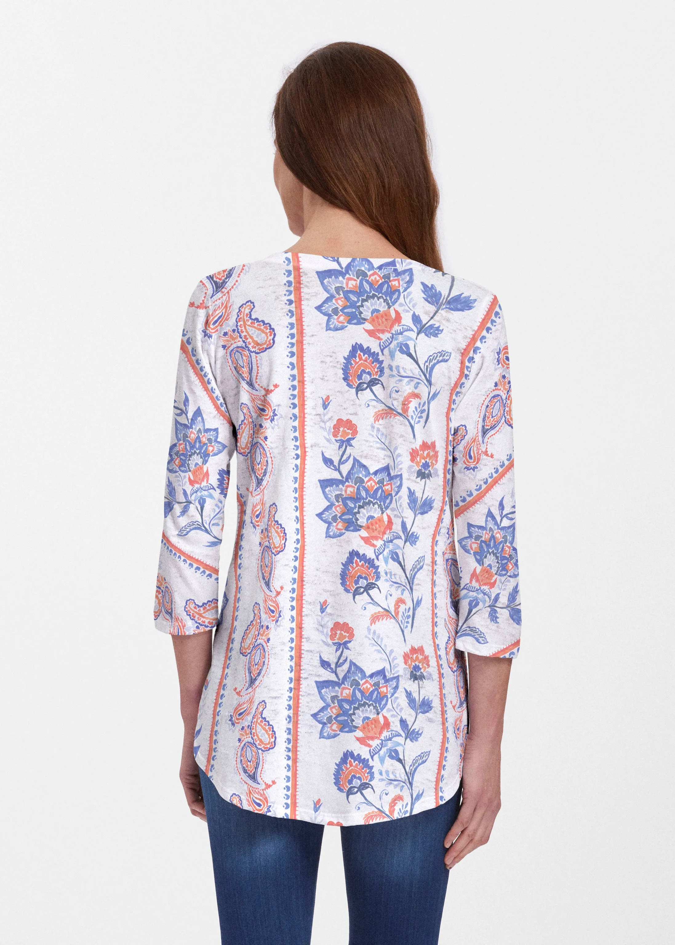 Bohemian Chintz (7847) ~ Signature V-neck Flowy Tunic