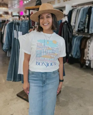 Bonjour Short Sleeve Tee Shirt