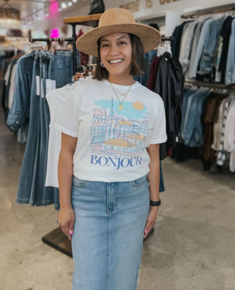 Bonjour Short Sleeve Tee Shirt