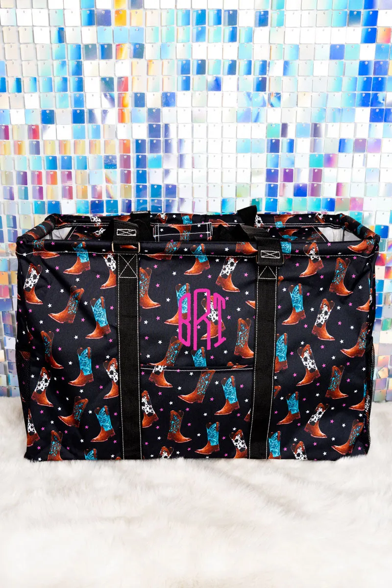 Boots, Class & Sass Collapsible Double Haul-It-All Basket with Mesh Pockets and Lid