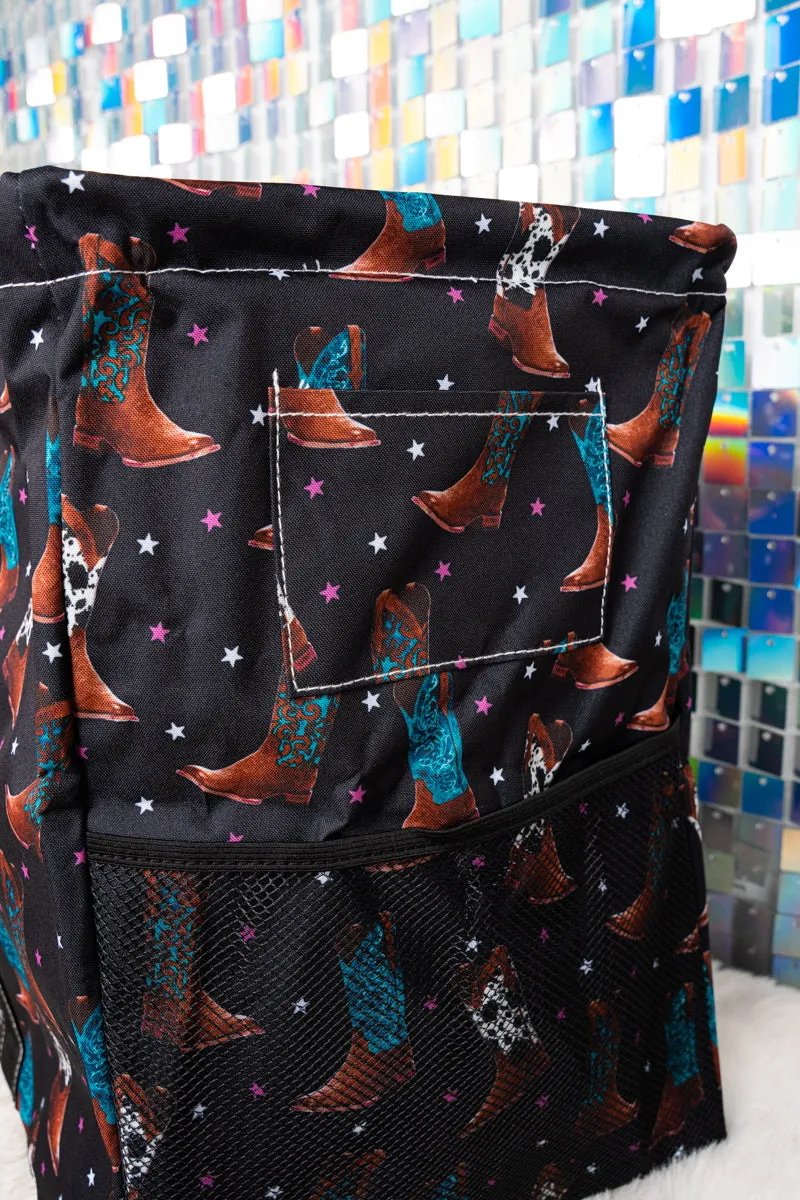 Boots, Class & Sass Collapsible Double Haul-It-All Basket with Mesh Pockets and Lid