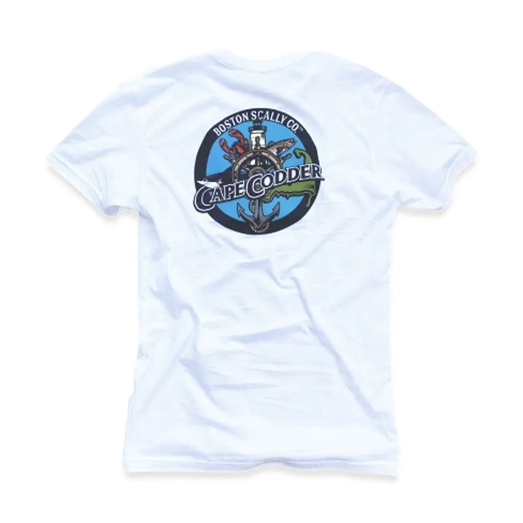 Boston Scally The Cape Codder Pocket Tee T-Shirt - White