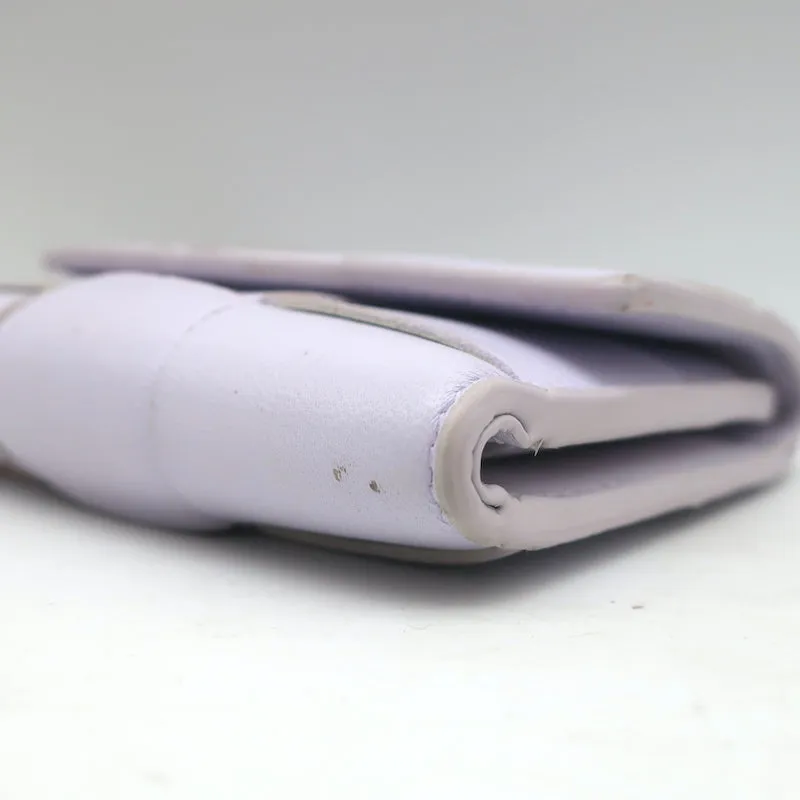 Bottega Veneta Cassette Tri-Fold Wallet Light Purple Leather