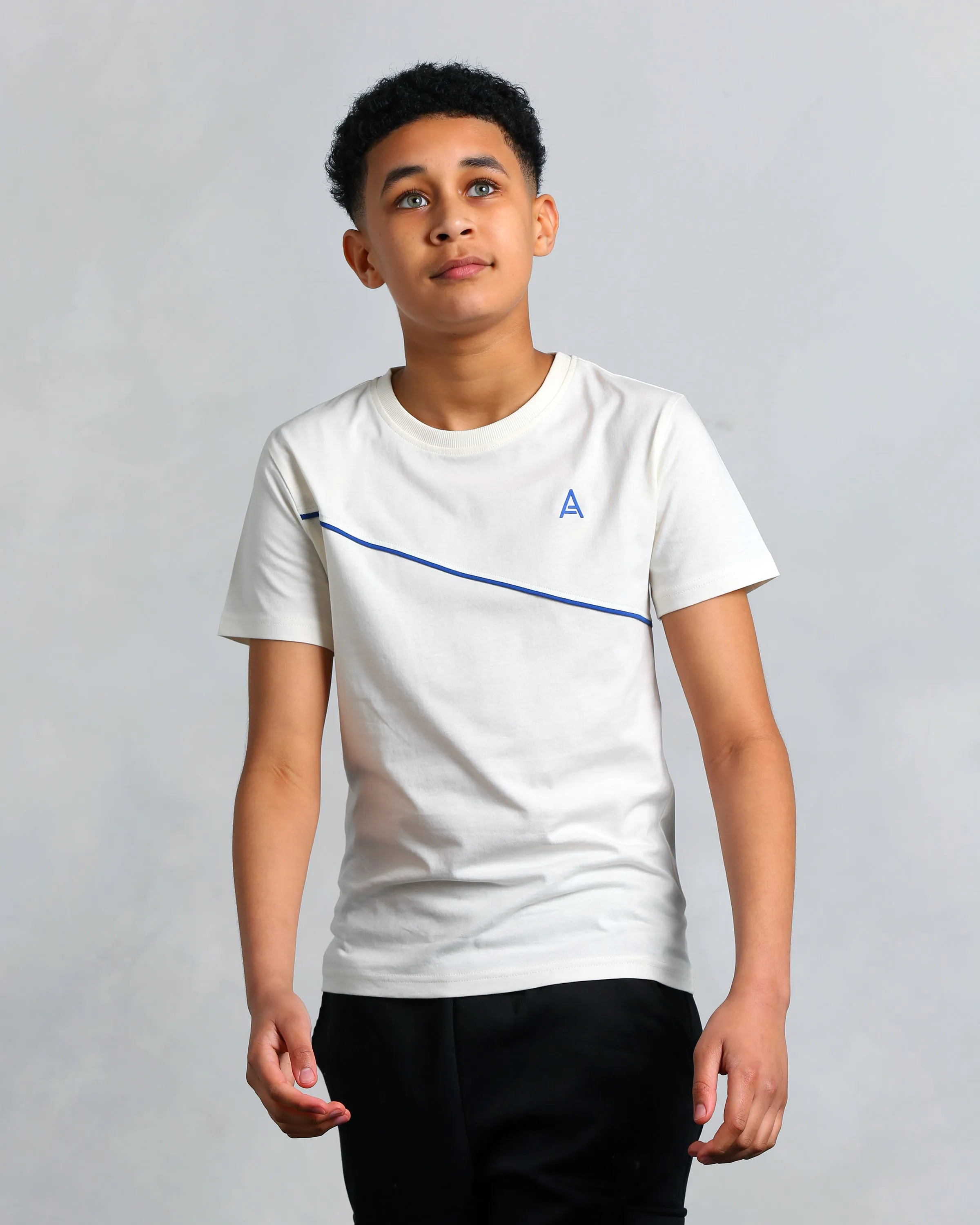 Boy's Cross-Stitch White T-Shirt (Julian)