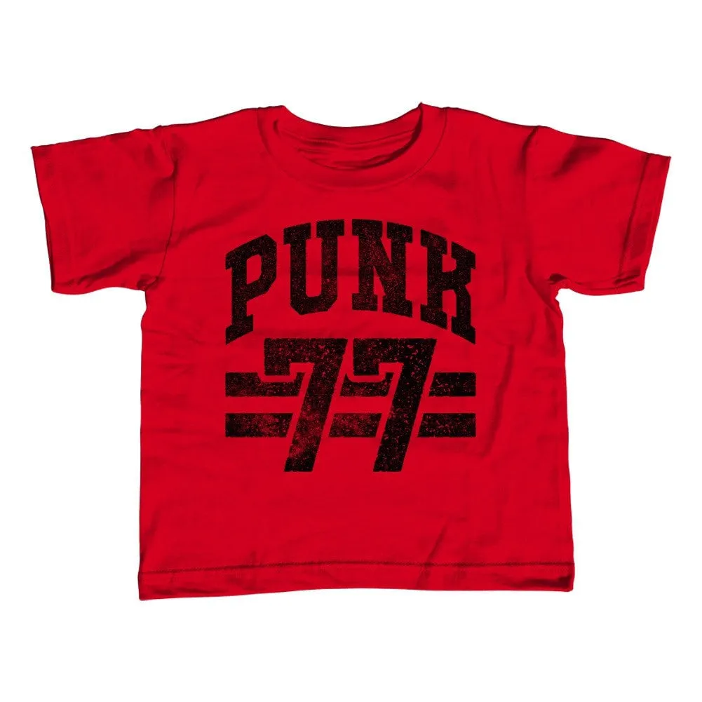 Boy's Punk 77 T-Shirt Alternative Music Punk Rock Grunge