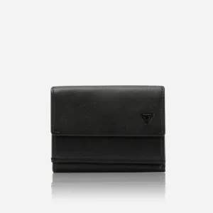 Brando Compact Trifold Leather Wallet Black