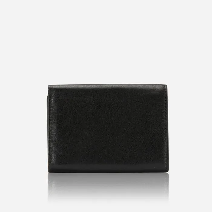 Brando Compact Trifold Leather Wallet Black