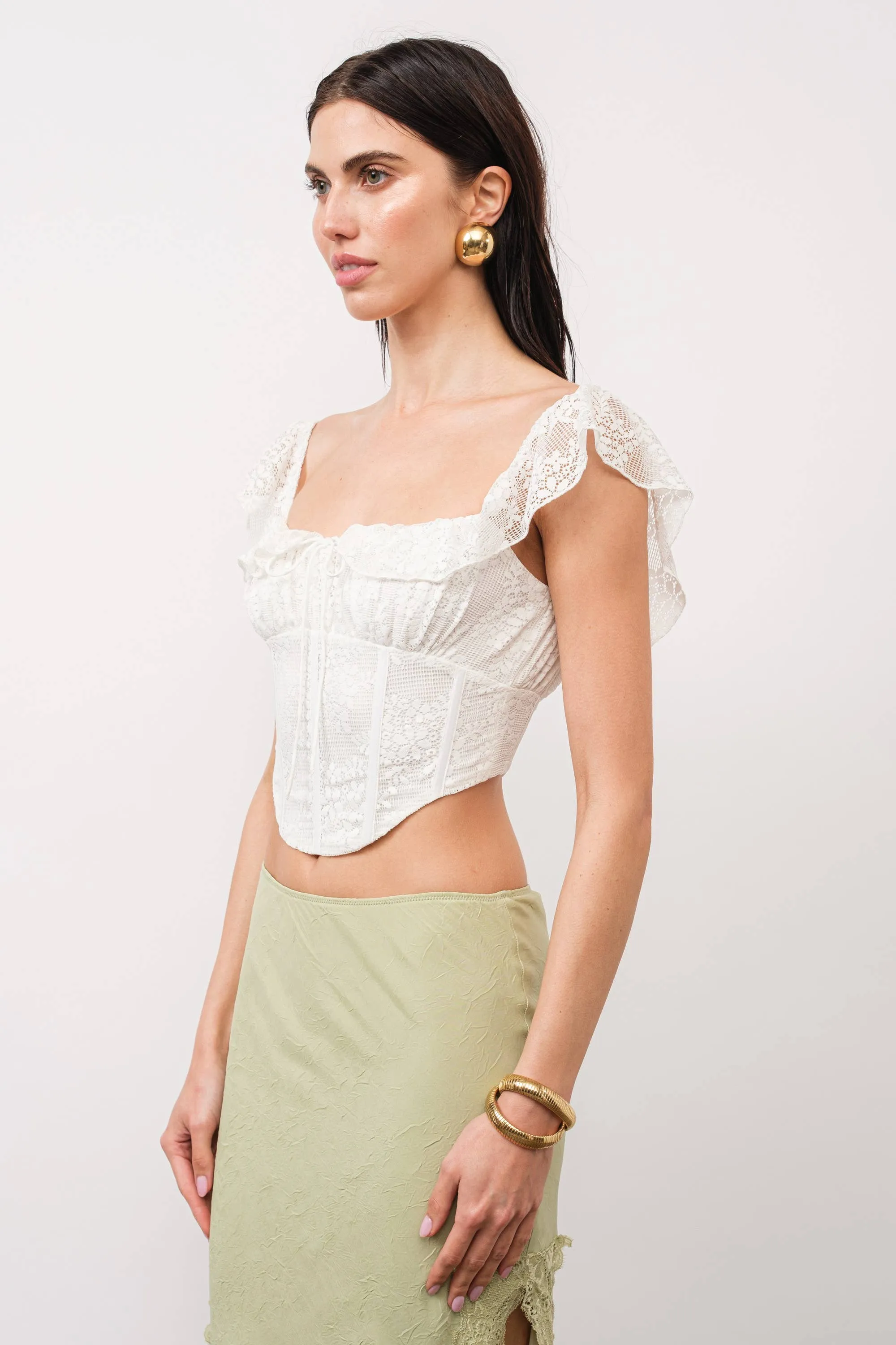 Bridget Lace Off-The-Shoulder Top