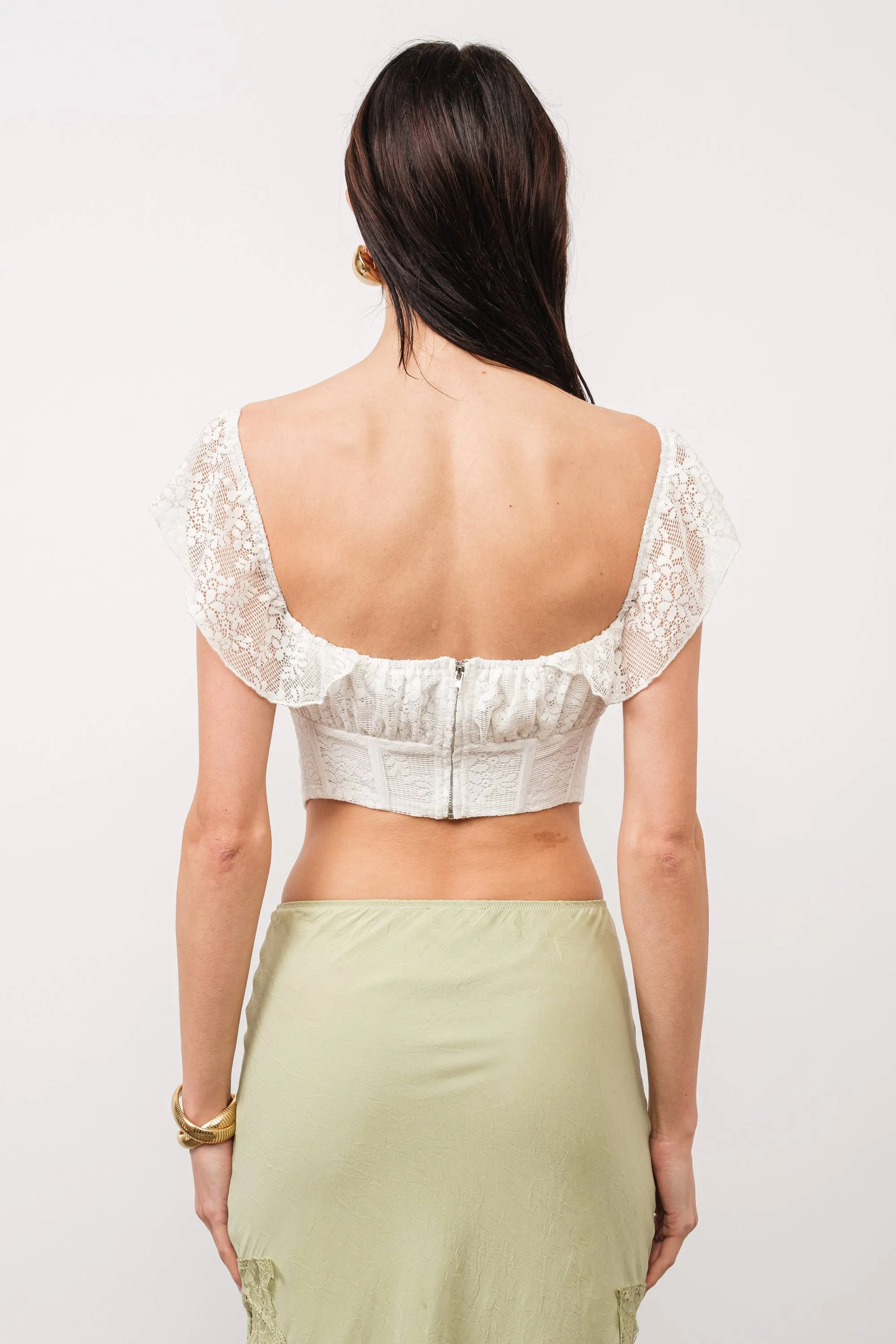 Bridget Lace Off-The-Shoulder Top