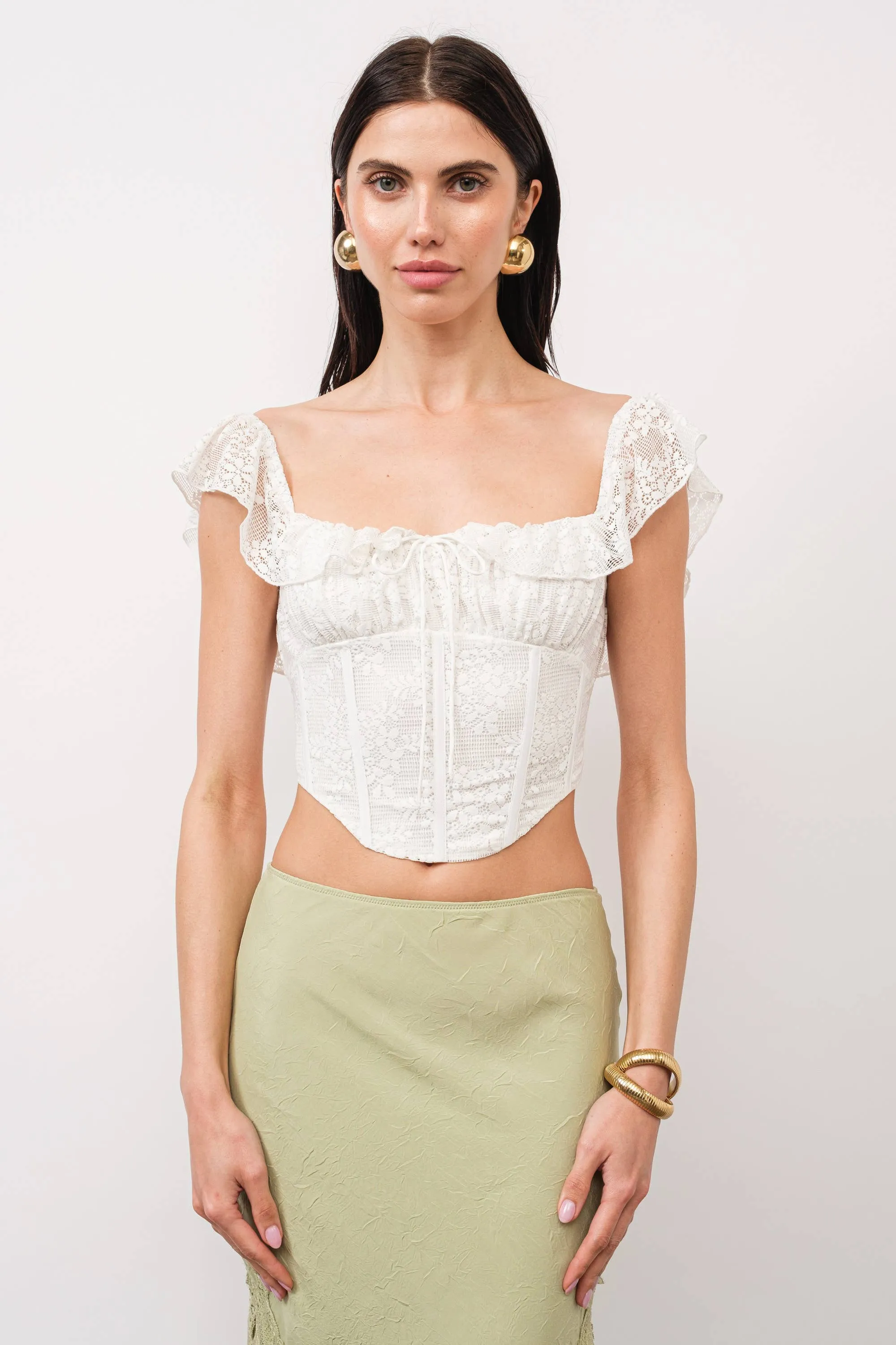 Bridget Lace Off-The-Shoulder Top