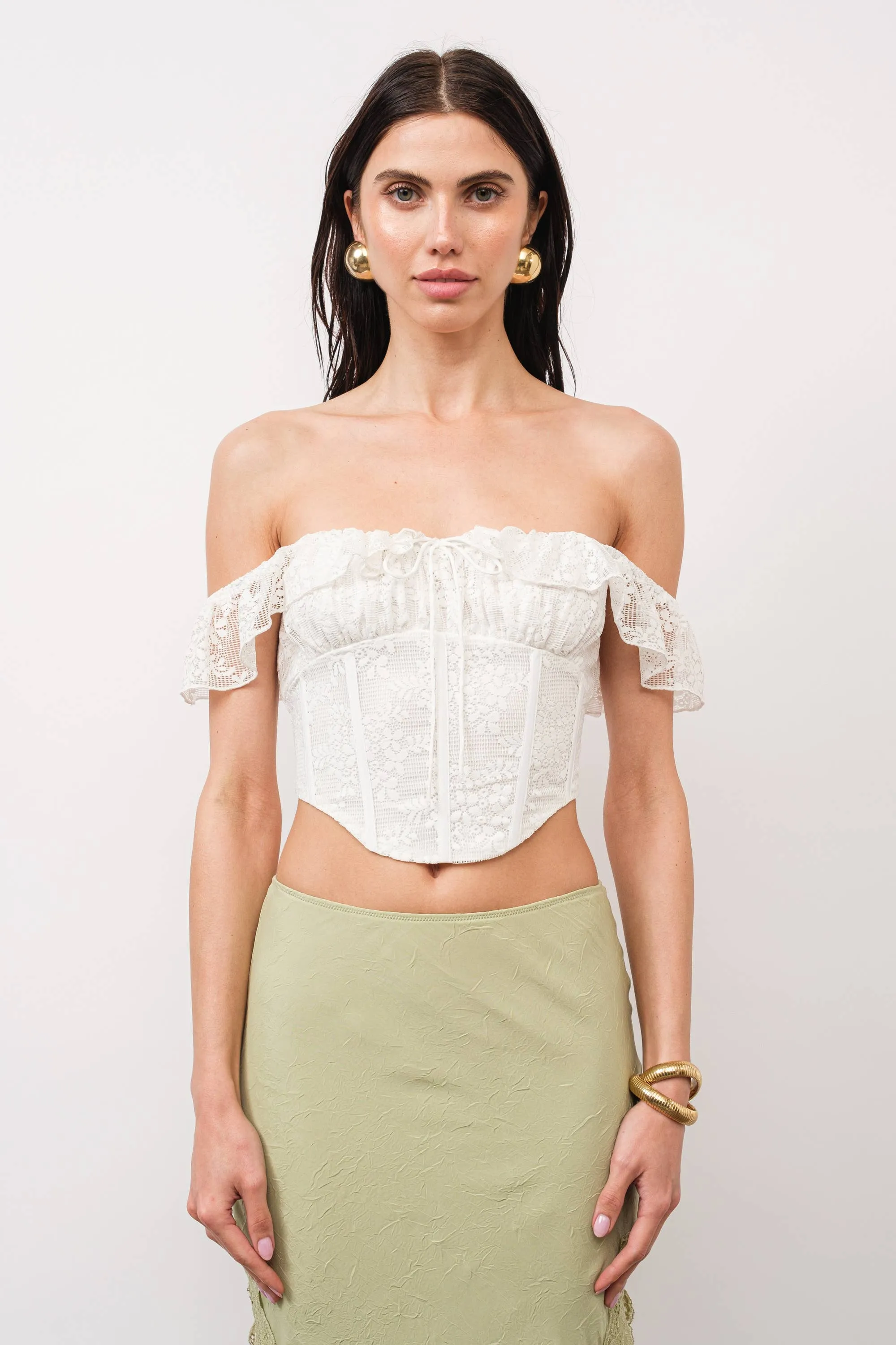 Bridget Lace Off-The-Shoulder Top