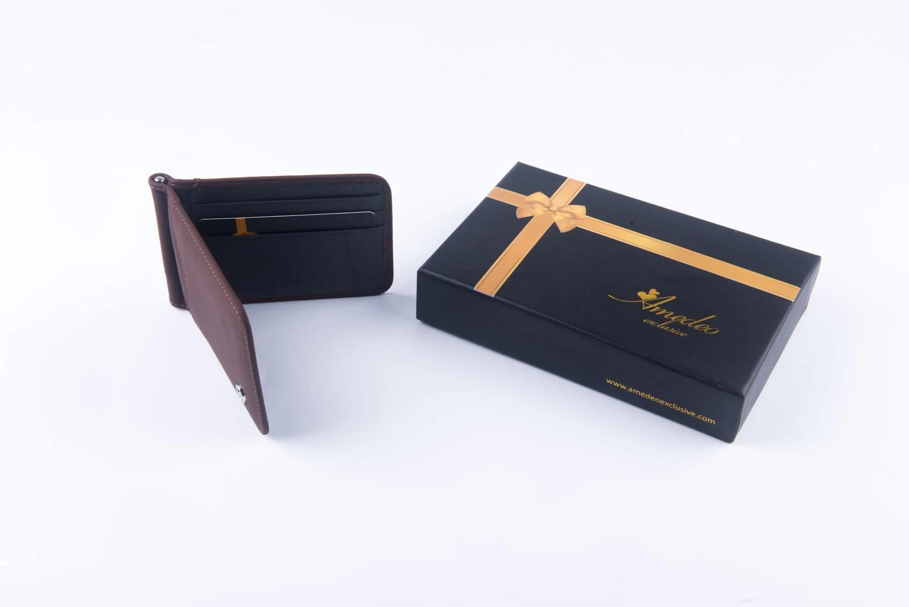 Brown Genuine leather wallet for men – Slim Luxury Purse