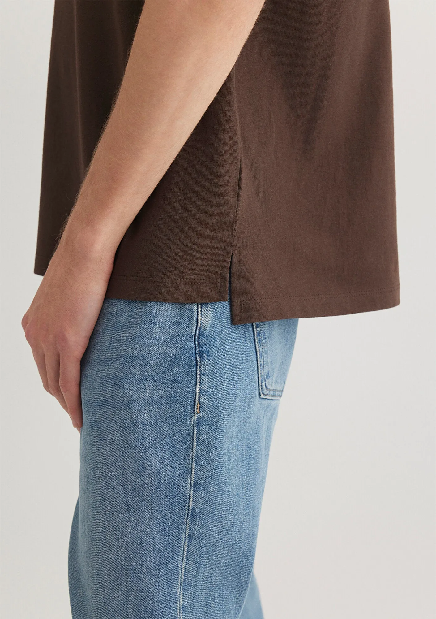 Brown T-shirt with Pocket Detail