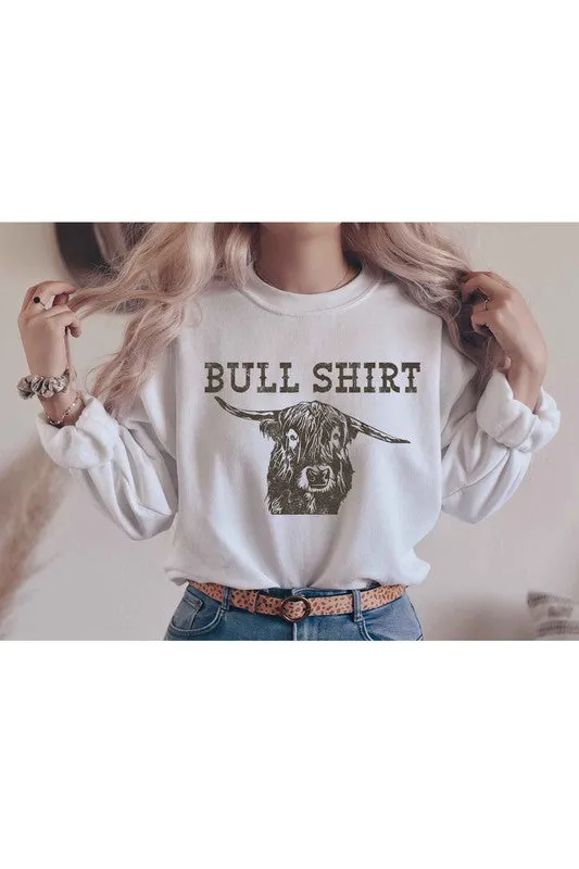 BULL SHIRT GRAPHIC SWEATSHIRT PLUS SIZE