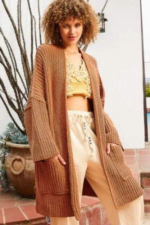 Burnt Topaz Drop Shoulder Dreamy Cardigan