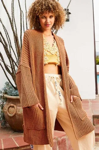 Burnt Topaz Drop Shoulder Dreamy Cardigan