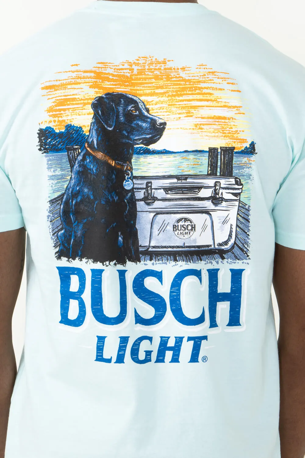 Busch Light Dog Cooler T-Shirt for Men in Teal Blue | 3349-TEALICE