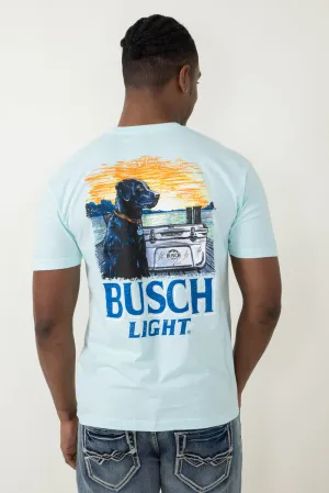 Busch Light Dog Cooler T-Shirt for Men in Teal Blue | 3349-TEALICE