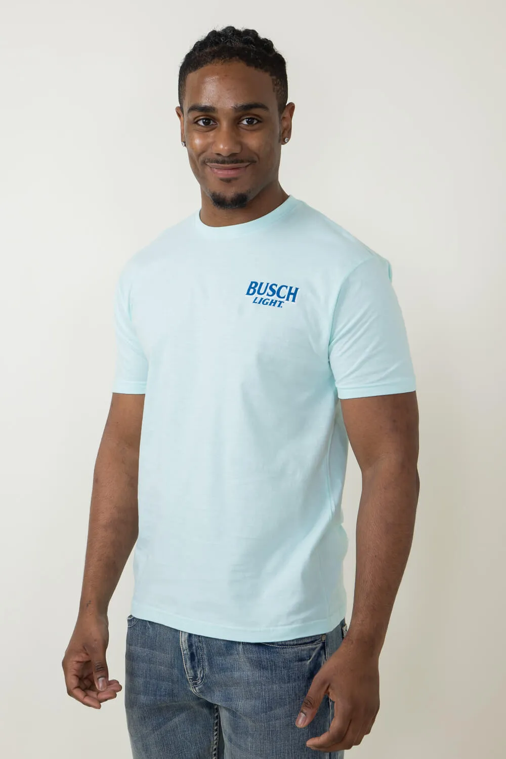 Busch Light Dog Cooler T-Shirt for Men in Teal Blue | 3349-TEALICE