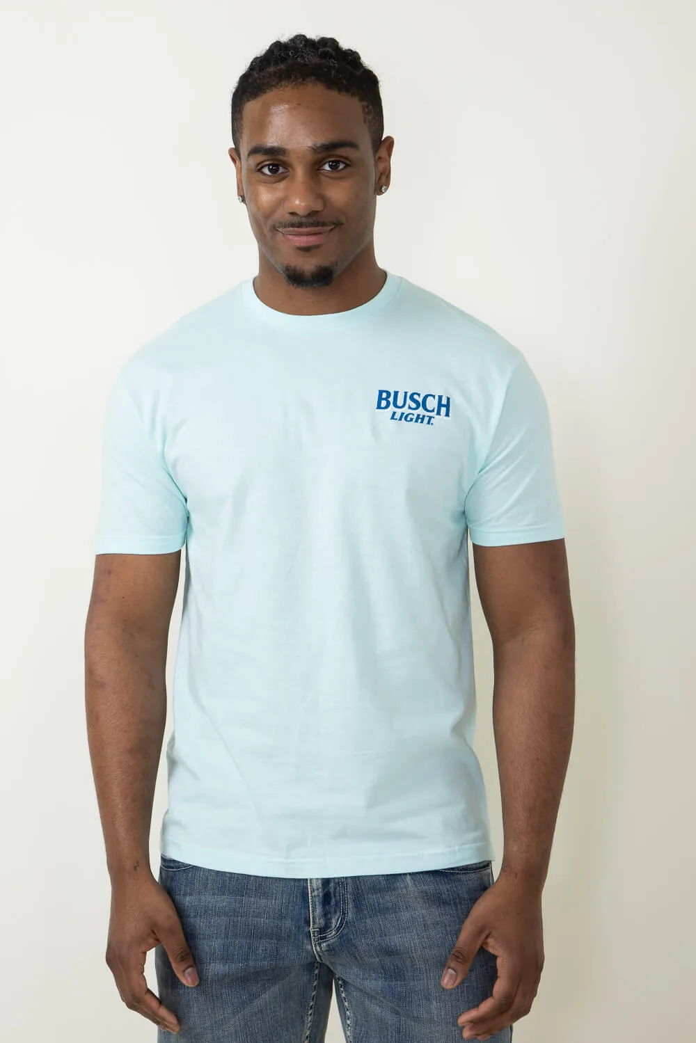 Busch Light Dog Cooler T-Shirt for Men in Teal Blue | 3349-TEALICE