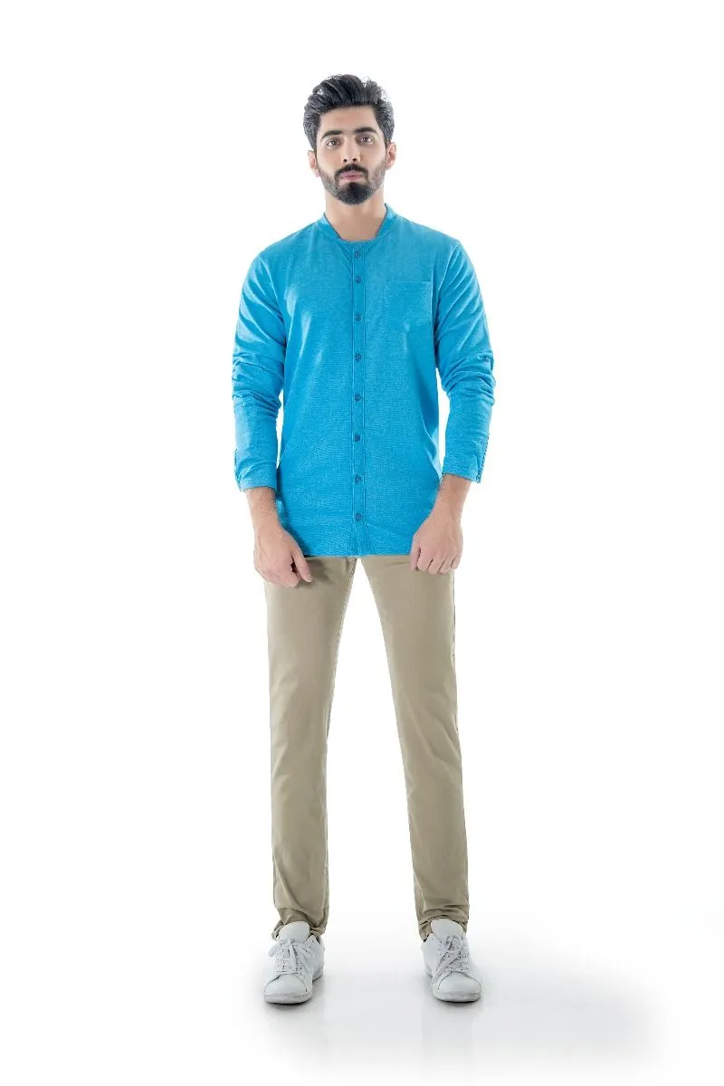 BUTTONED FRONT T-SHIRT