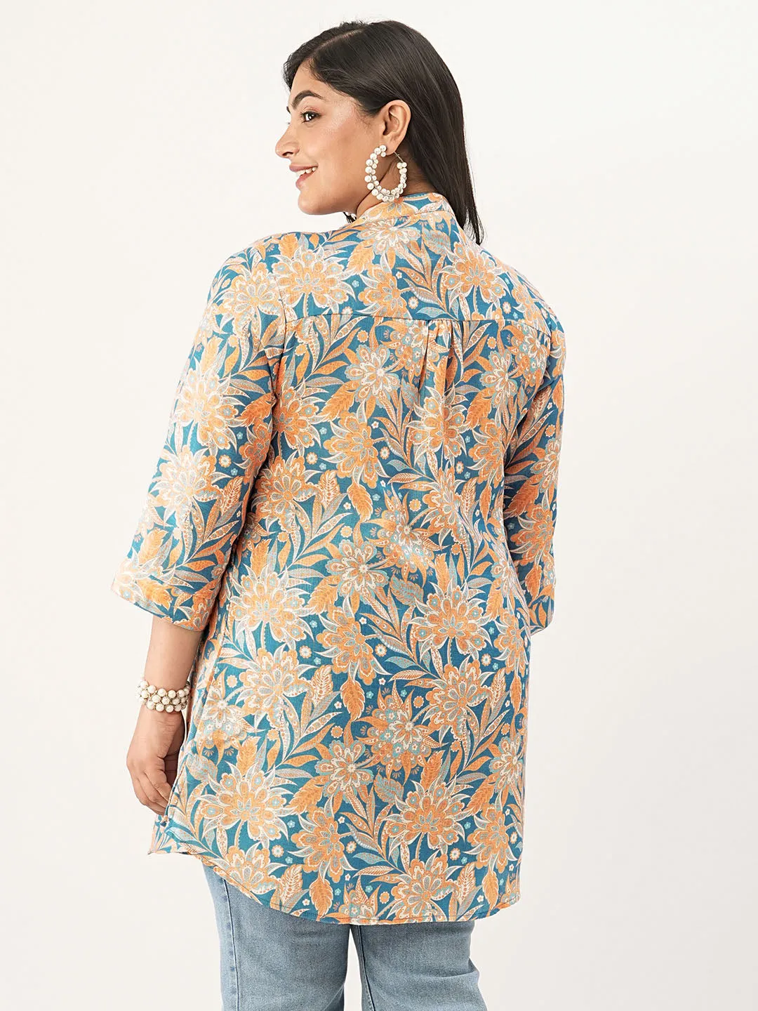 Buy Blue Comfort Fit Cotton Tunic for Women Online India - Zola