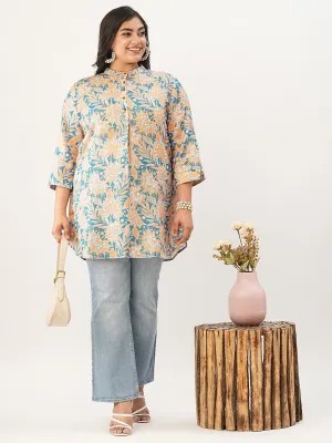 Buy Blue Comfort Fit Cotton Tunic for Women Online India - Zola