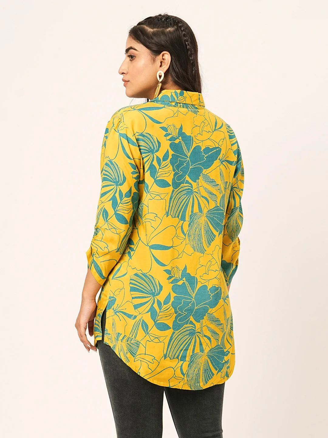Buy Lapel Collar Multi Muslin Tunic for Women Online - Zola