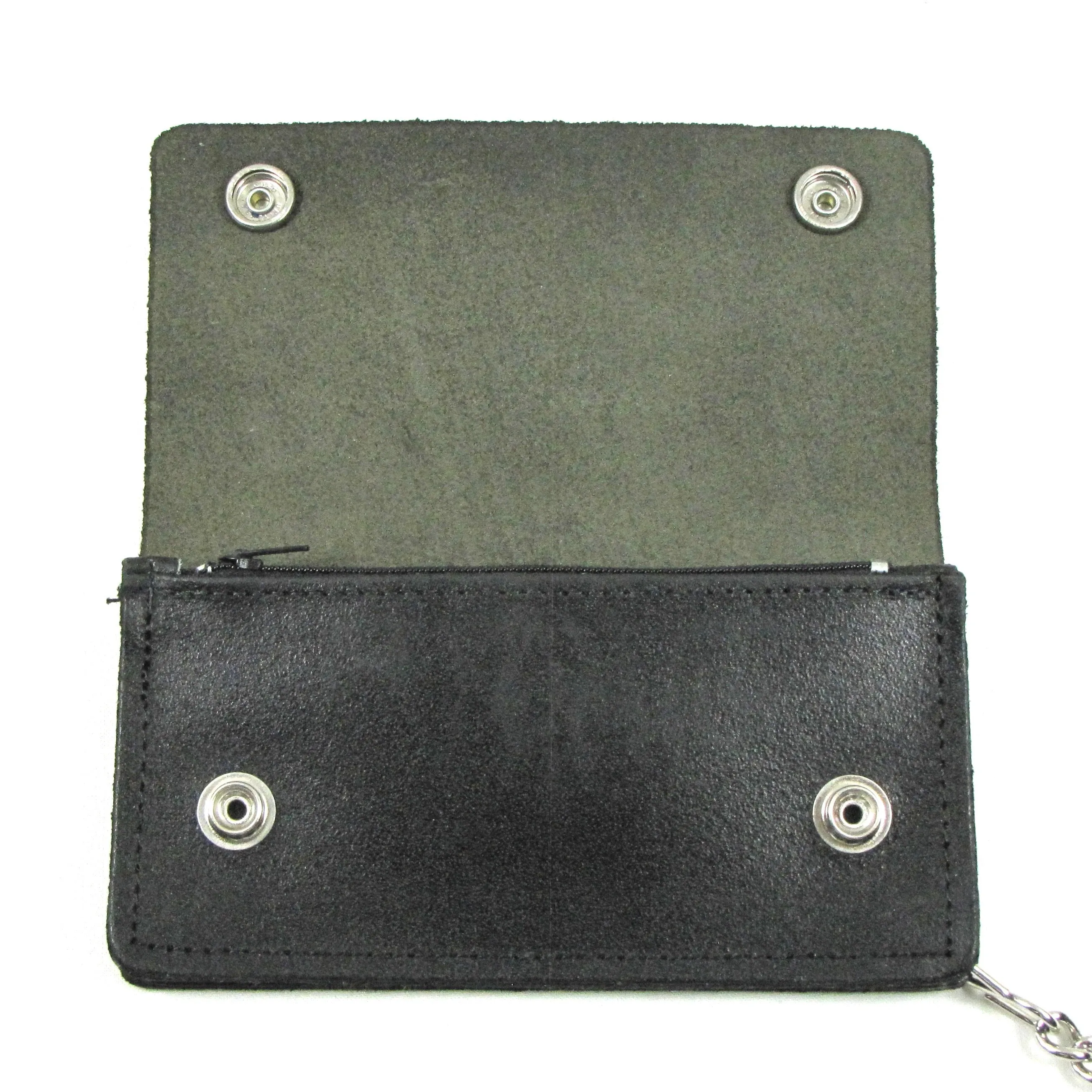 BW402-162G  6" Biker Wallet- Grey U.S. Flag