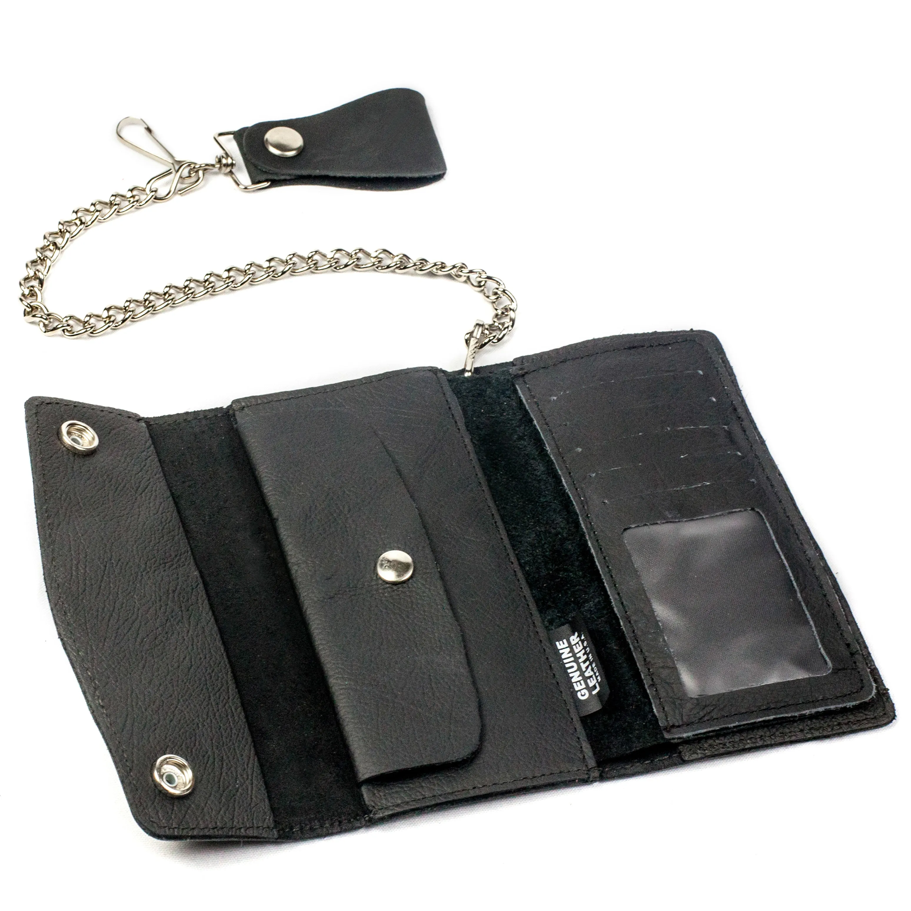 BW855  7" Checkbook Biker Wallet w/ Chain