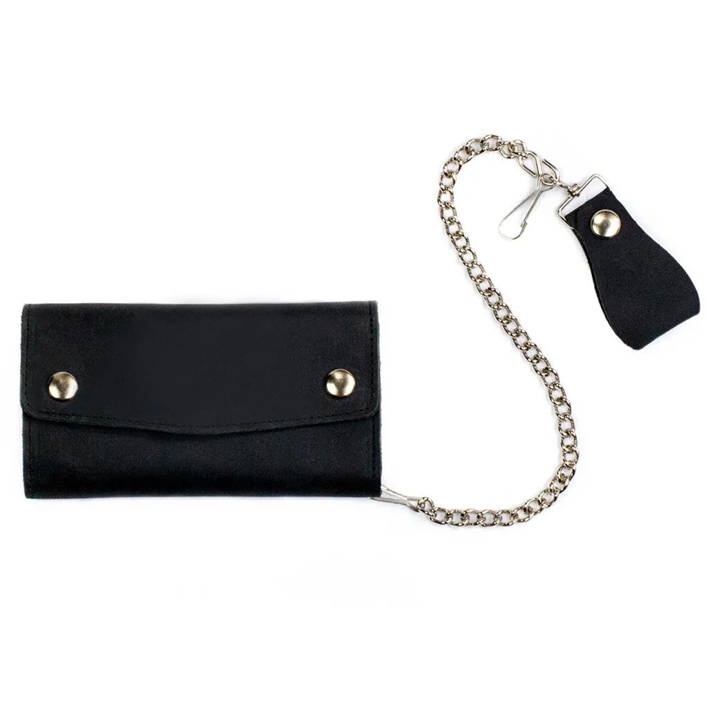 BW855  7" Checkbook Biker Wallet w/ Chain