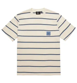 by Parra Striper Pocket Logo T-Shirt 'Dusty Blue'