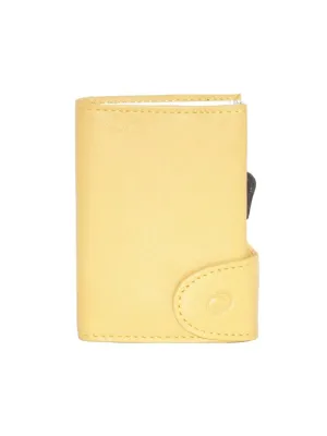C-Secure Italian Leather RFID Wallet Giallo Sole