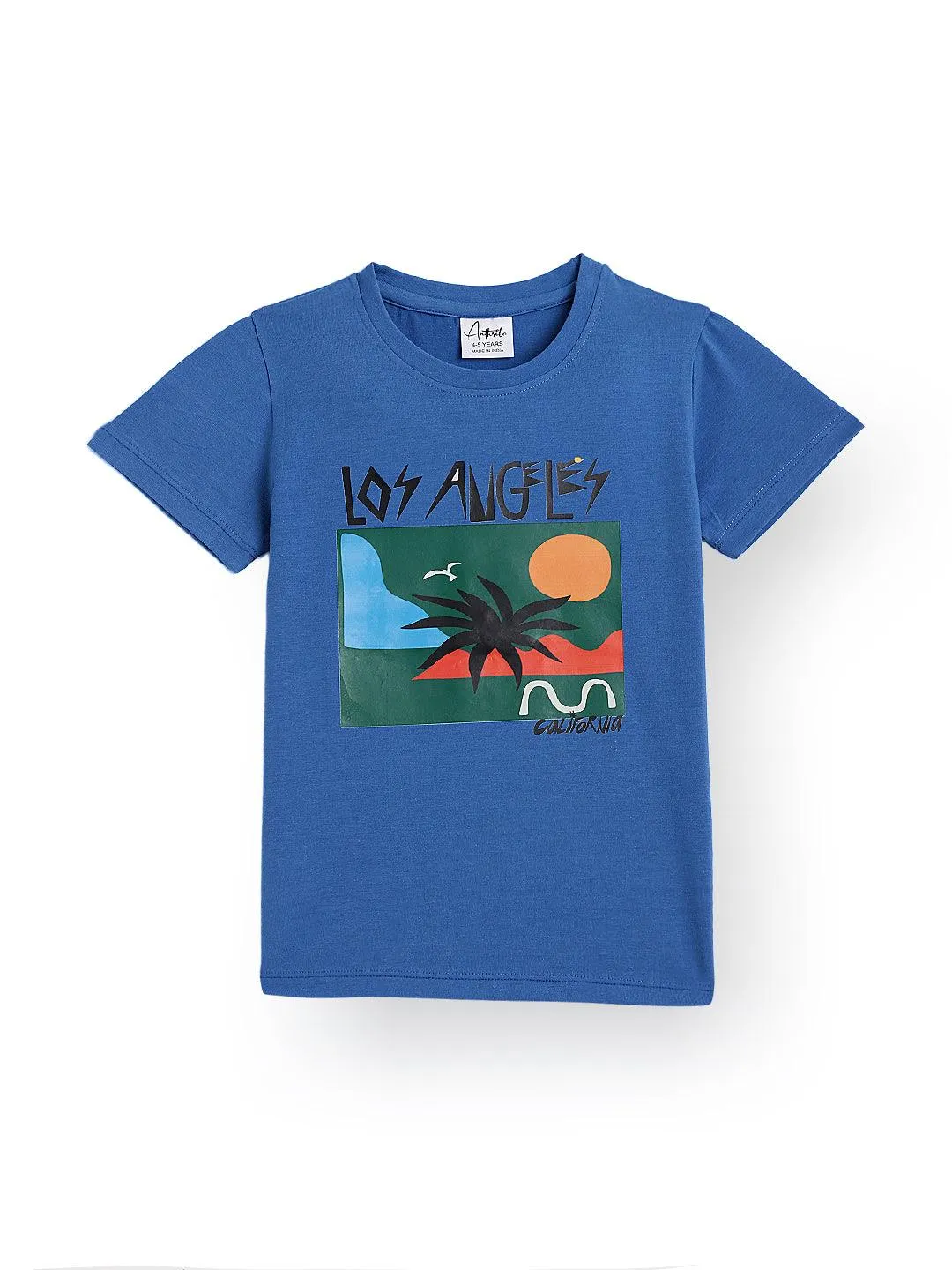 CALIFORNIA SHORT SLEEVE ROYAL BOYS T-SHIRT - BLUE