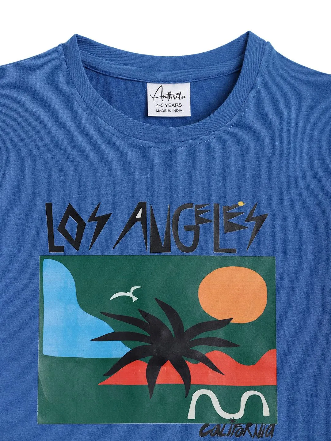 CALIFORNIA SHORT SLEEVE ROYAL BOYS T-SHIRT - BLUE