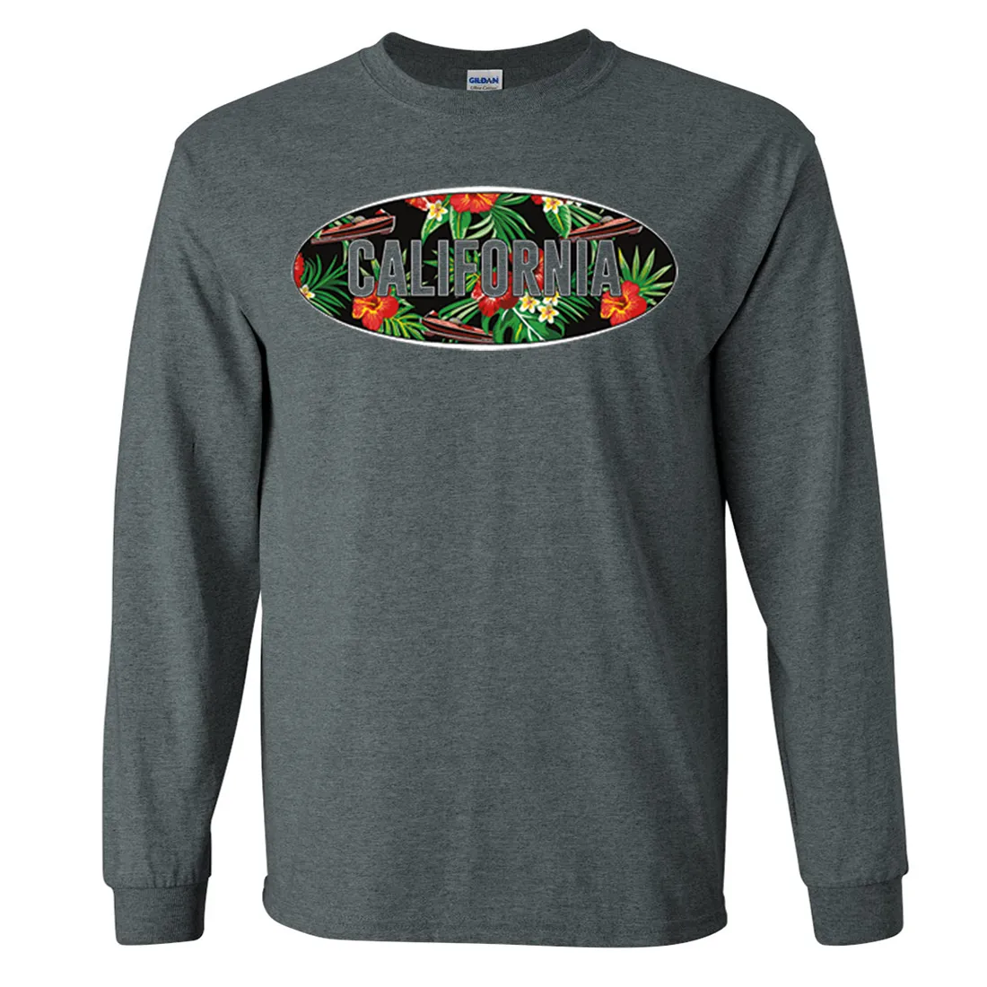 California Tropical Flowers Logo Long Sleeve Shirt