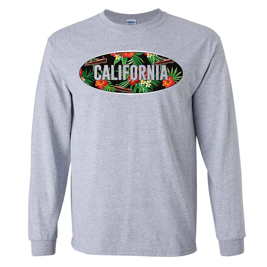 California Tropical Flowers Logo Long Sleeve Shirt