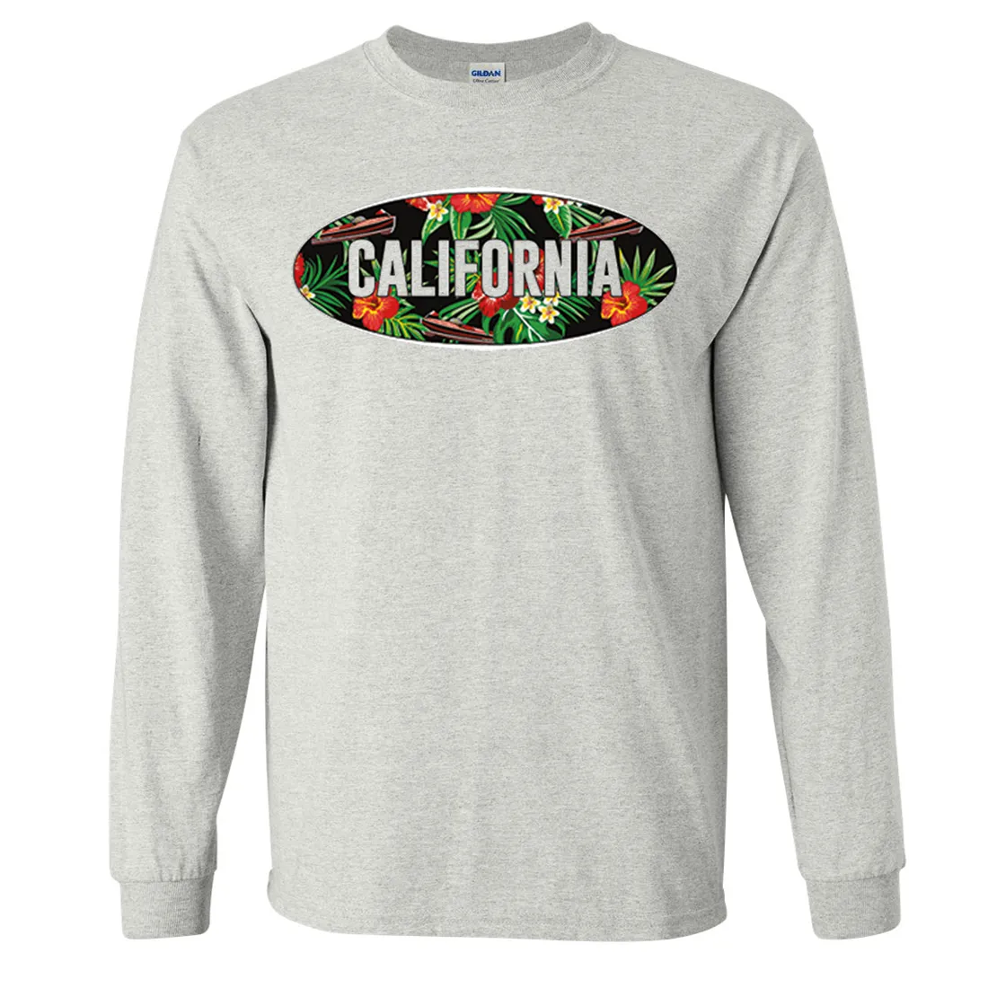 California Tropical Flowers Logo Long Sleeve Shirt