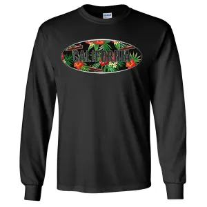 California Tropical Flowers Logo Long Sleeve Shirt