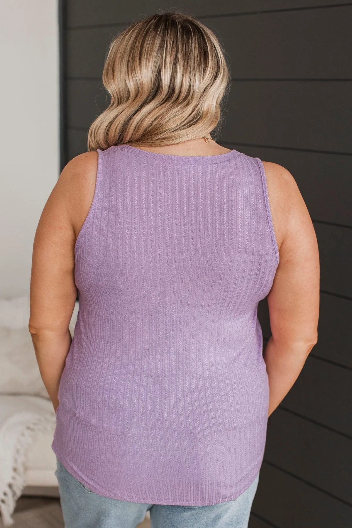Came To Win V-Neck Tank- Lavender