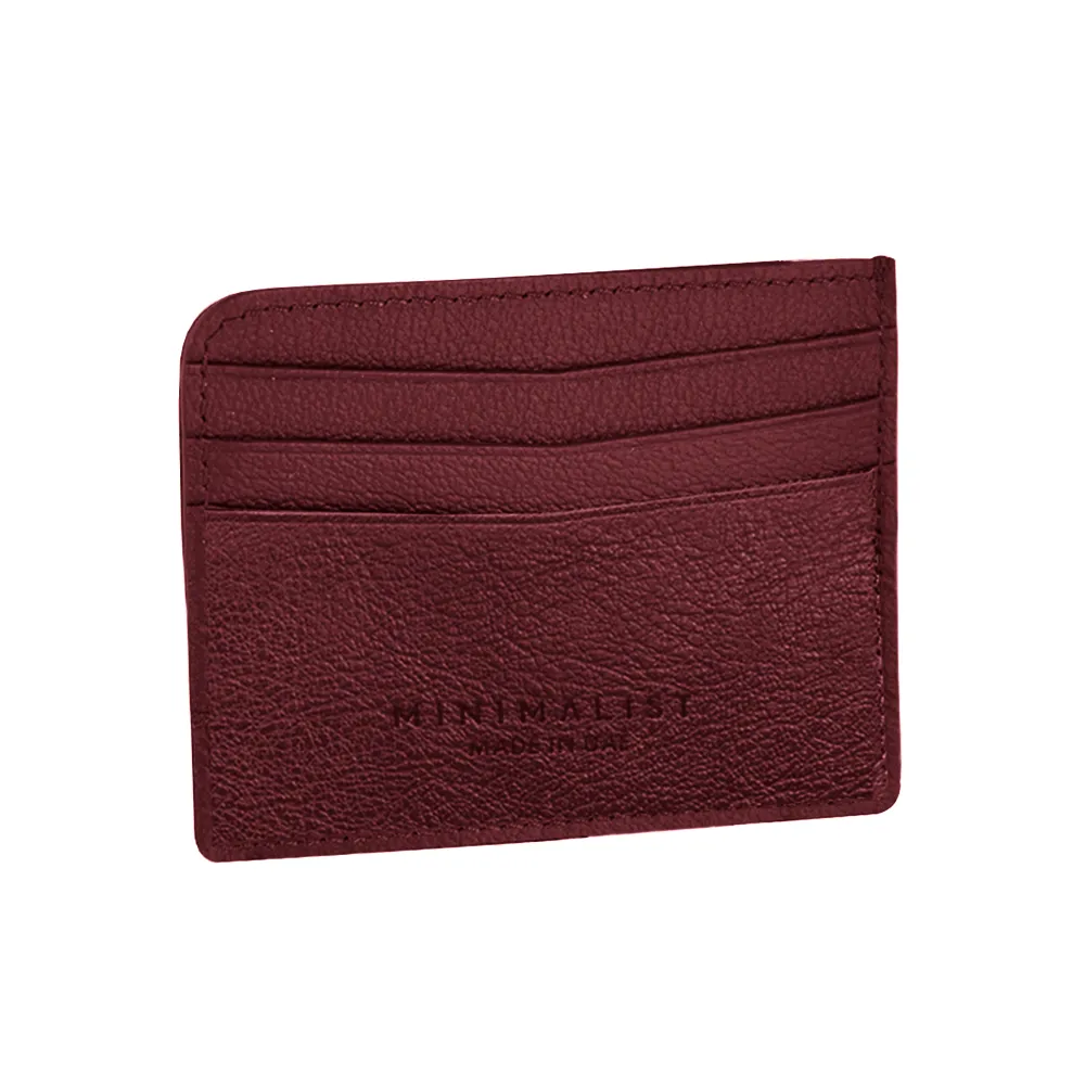 Camel Leather Burgundy / Silver
