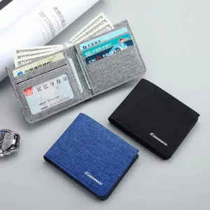Canvas Wallet with Card and Coin Holders