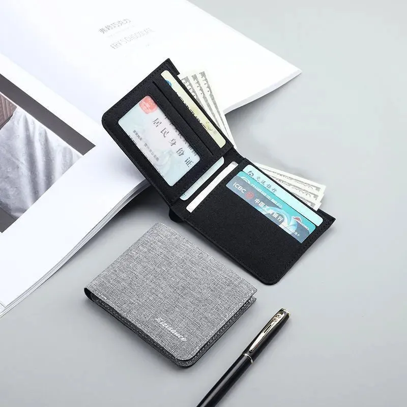 Canvas Wallet with Card and Coin Holders