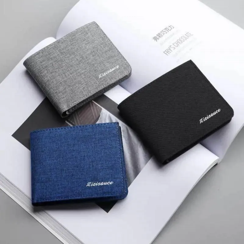 Canvas Wallet with Card and Coin Holders