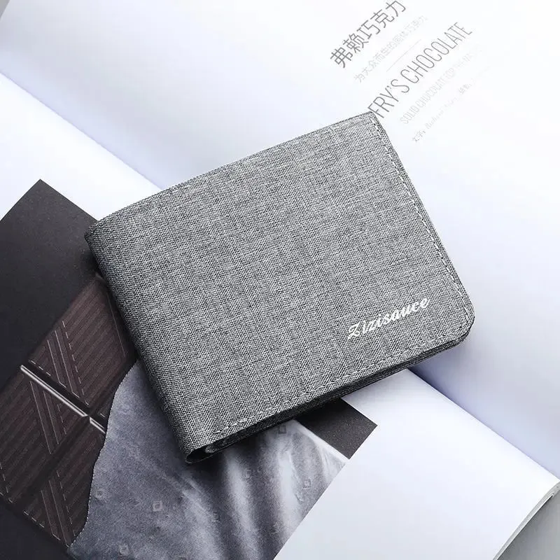 Canvas Wallet with Card and Coin Holders